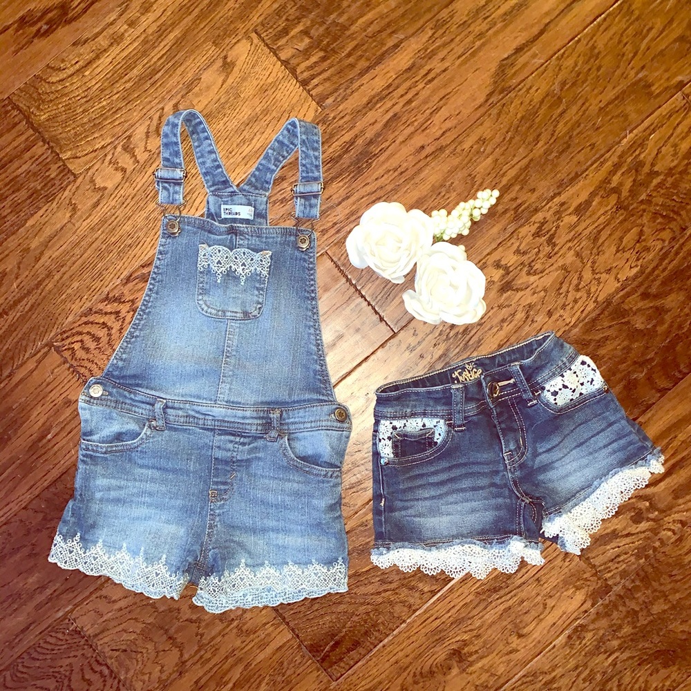 Denim bundle - shorts and overall shorts